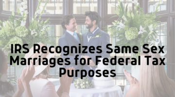 IRS Recognizes Same Sex Marriages for Tax Purposes - Image of same sex marriage