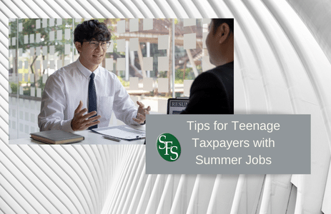 Image of teen interviewing-Tips for Teenage Taxpayers with Summer Jobs