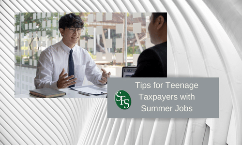 Image of teen interviewing-Tips for Teenage Taxpayers with Summer Jobs