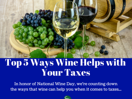 Top 5 Ways Wine Helps with Your Taxes, SFS Tax, Red Wine, White Wine, Grapes, Wine Barrels, Wooden Tables
