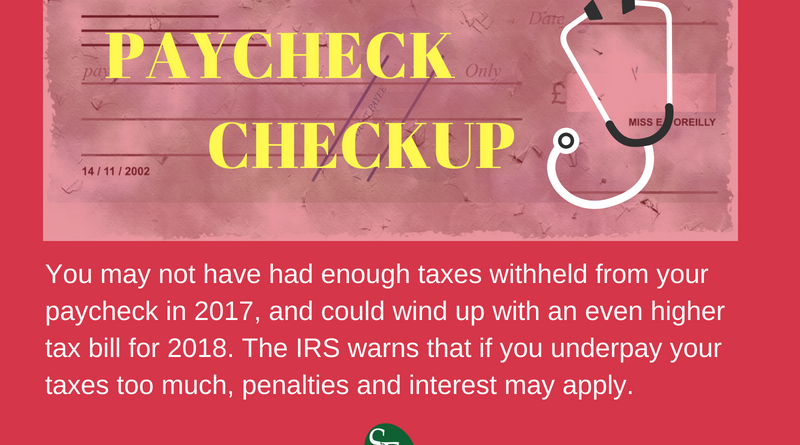 Paycheck Checkup, SFS Tax, paycheck, stethoscope, red background