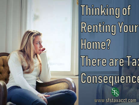 Thinking of Renting Your Home, There are Tax Consequences, SFS Tax, SFS Tax and Accounting, Woman Thinking, Window, Urban Scene, Living Room, Sofa, Chair
