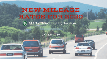 Cars driving down a road -2020 mileage rate - sfs tax &accounting