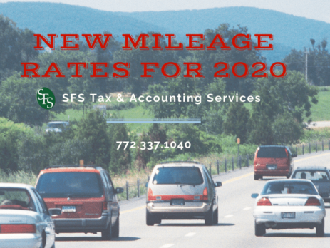 Cars driving down a road -2020 mileage rate - sfs tax &accounting