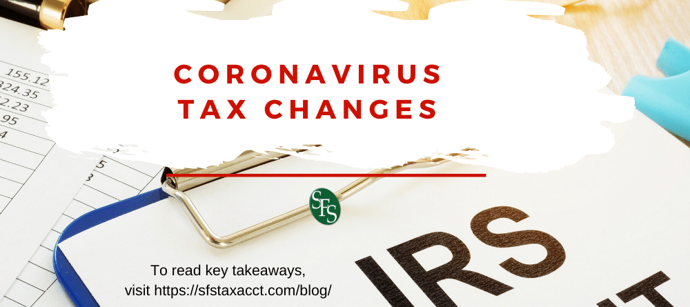 Coronavirus Tax Changes - clipboard with IRS