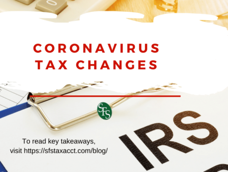 Coronavirus Tax Changes - clipboard with IRS