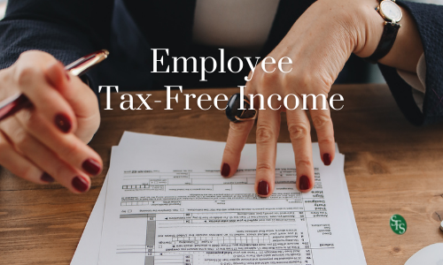 Employee Tax-Free Income -Woman with tax return