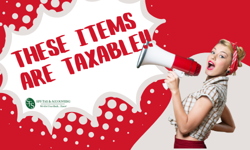 Woman with megaphone- Theses Five Items Are Taxable