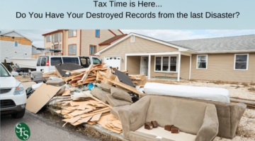 Tips to Reconstructing Records -Image of destroyed house - Tax Time is Here...Do You Have Your Destroyed Records from the last Disaster